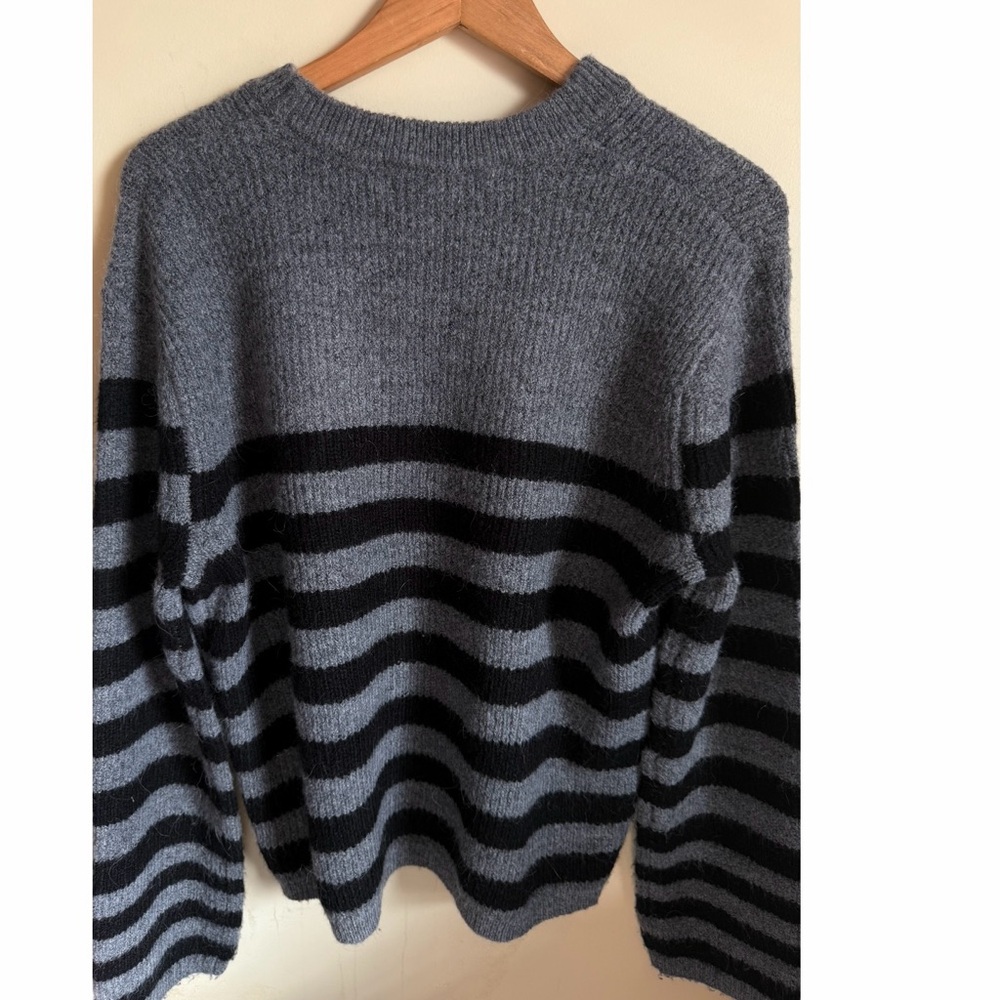 William Rast Gray & Black Striped Knitted Sweater
